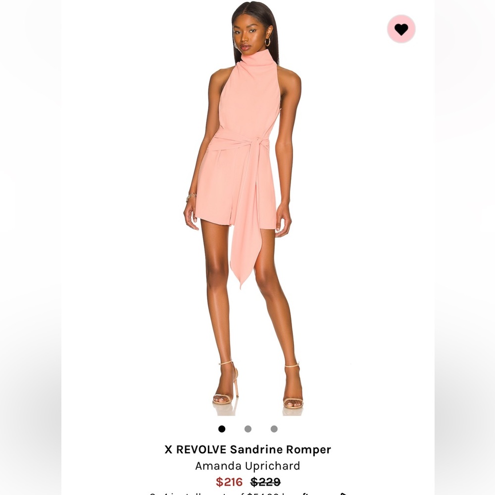 Amanda Uprichard Sandrine Romper. Size M. Never Worn.